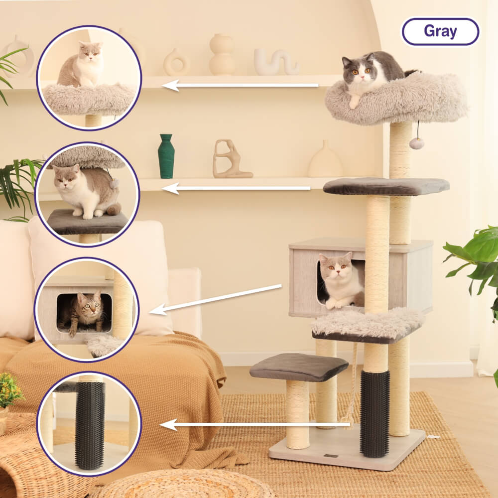 คอนโดแมว Catry รุ่น Cat Tree Casio สีเทา